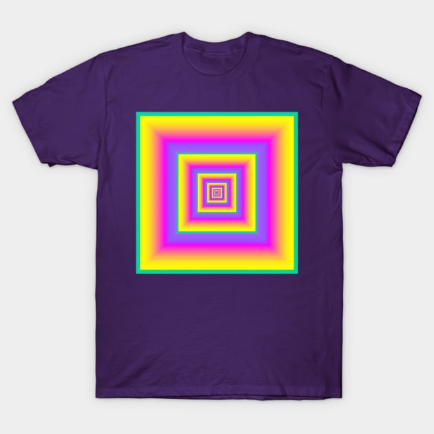 Retro Square Echo Abstract T-Shirt by Art by Deborah Camp